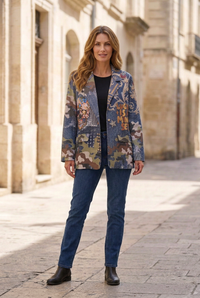 Veste blazer Suédine Imprimé Camouflage "Tête de Mort"