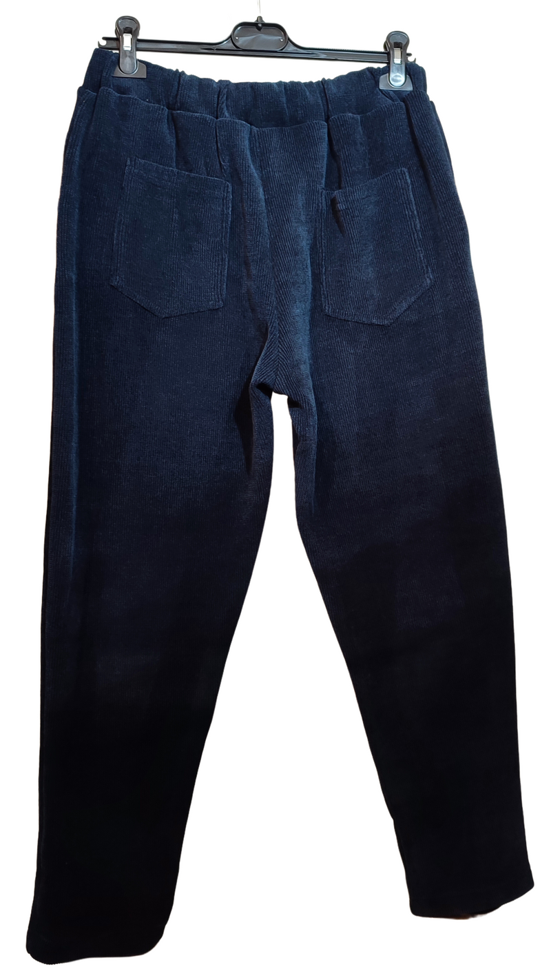 Pantalon Velours BASILE Bleu Marine