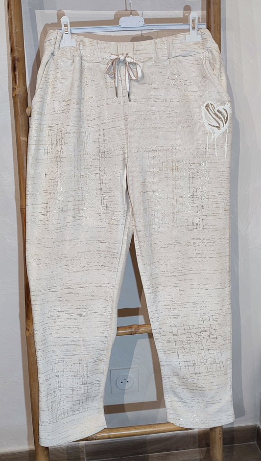 Pantalon Velours DAN Crème