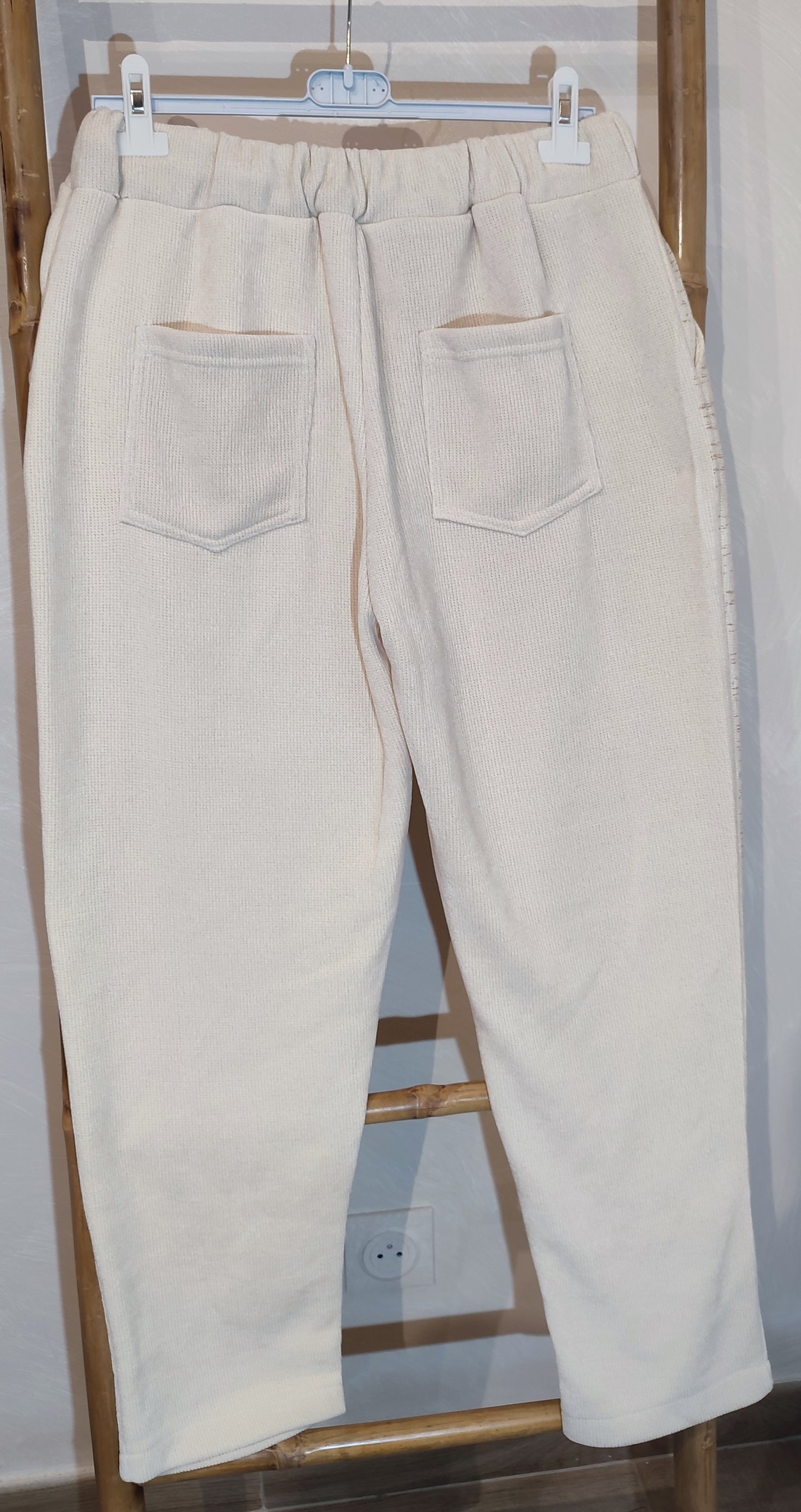 Pantalon Velours DAN Crème