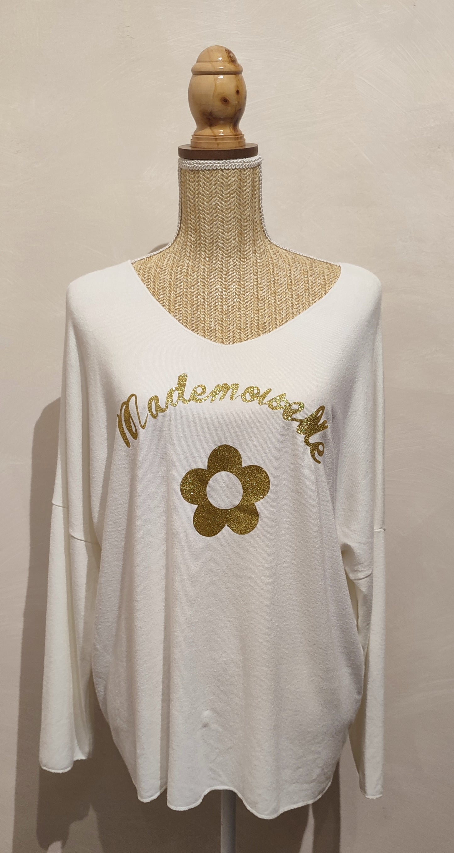 Pull MADEMOISELLE Blanc