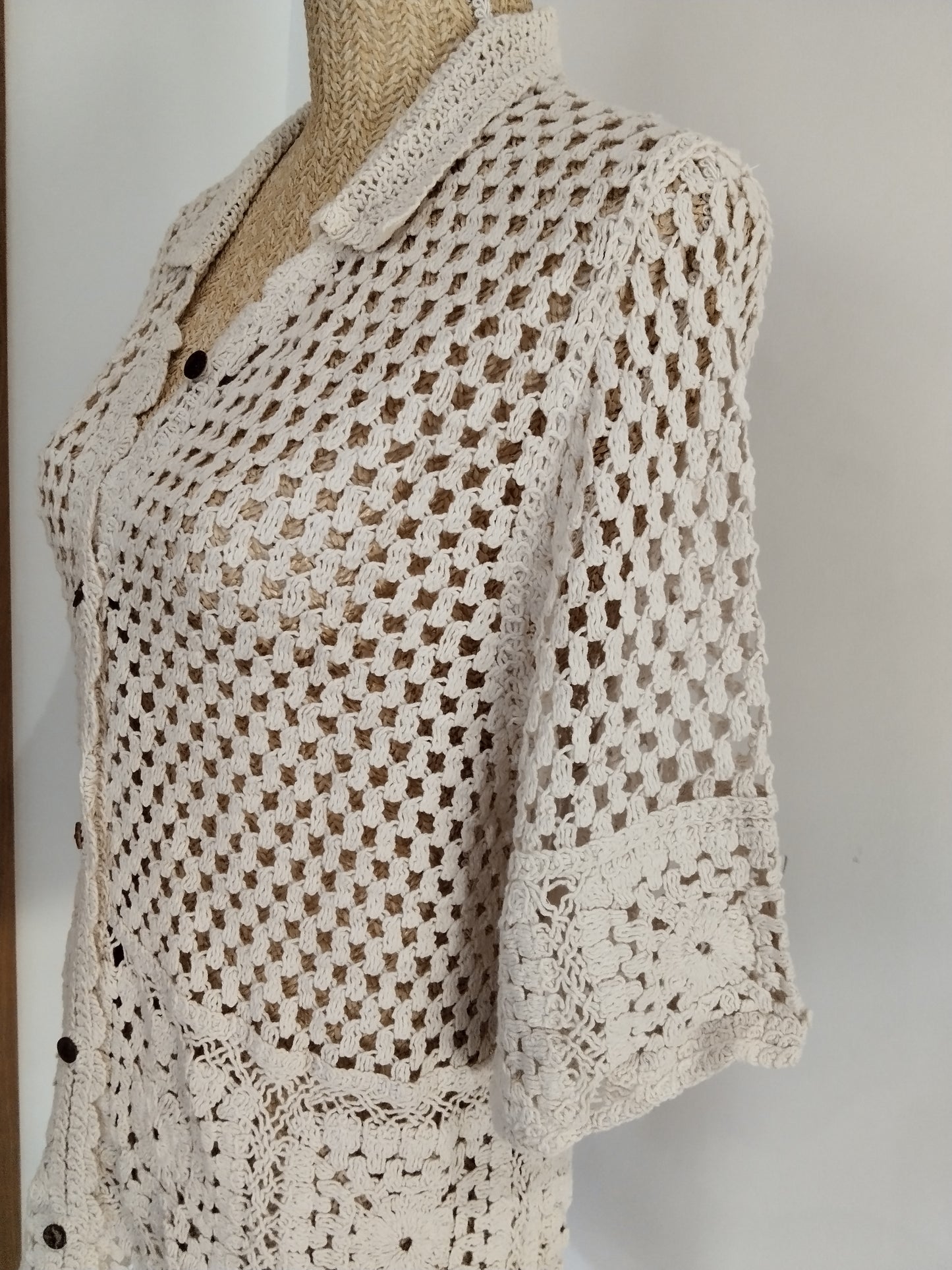 Gilet NEHA Crochet Beige