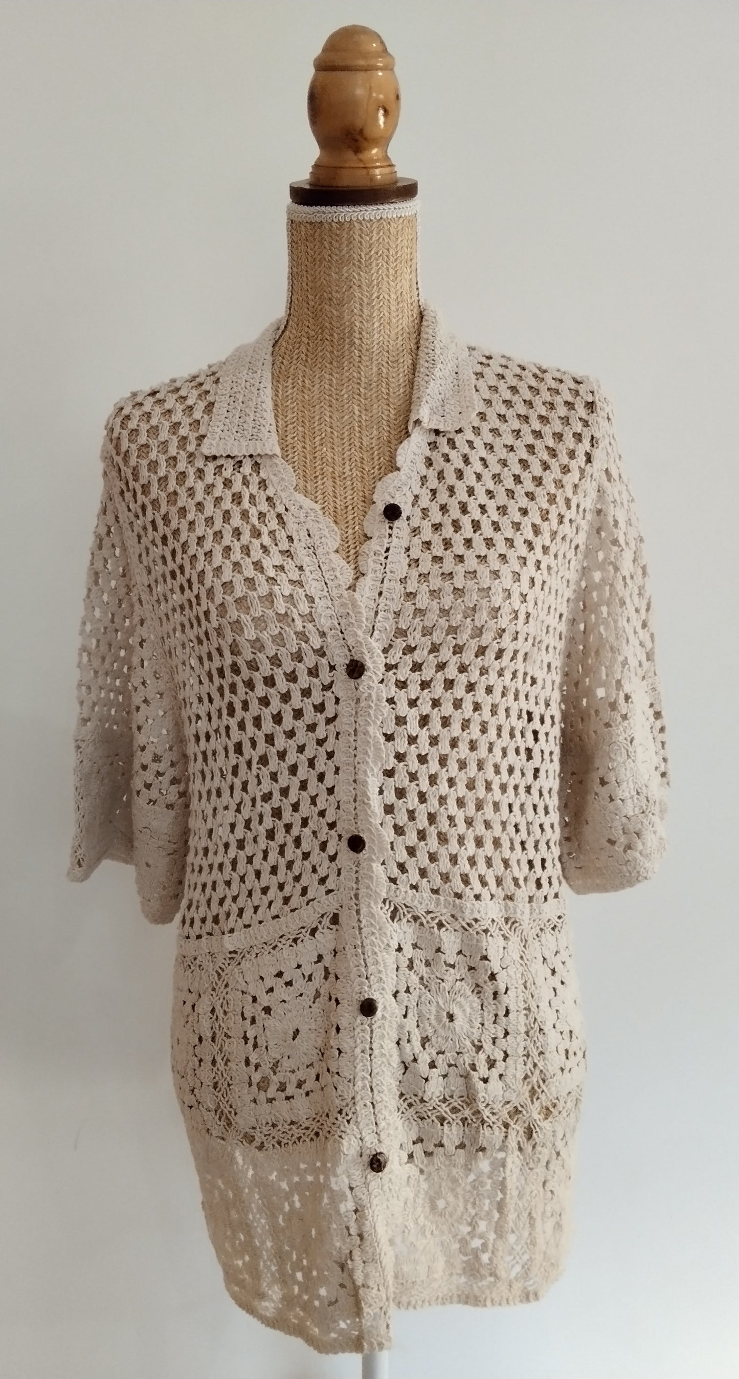 Gilet NEHA Crochet Beige