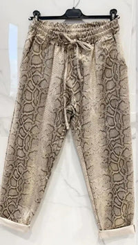 Pantalon JOYCE Python Doré