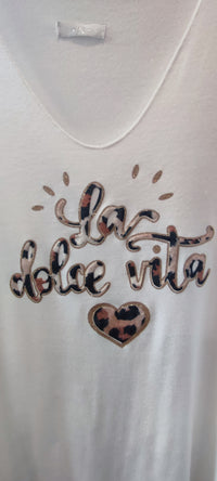 Top "LA DOLCE VITA" Blanc