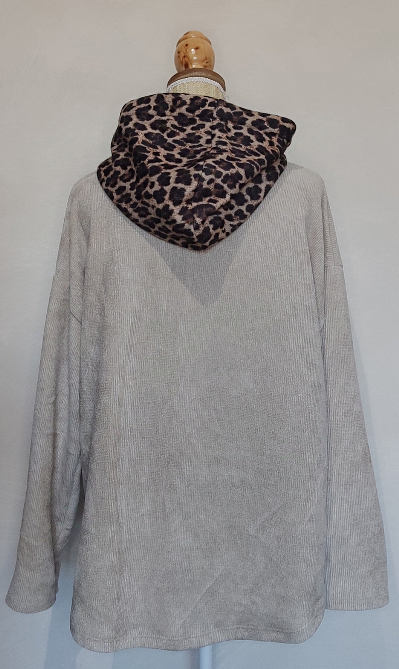 Sweat VICTOR Velours Beige