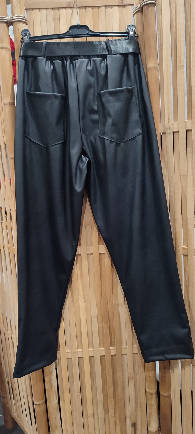 Pantalon SALVA Simili Noir