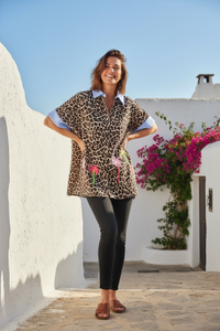 Chemise léopard palmiers — nouvelle pose