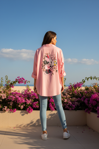 Chemise rose Minnie + jean - dos