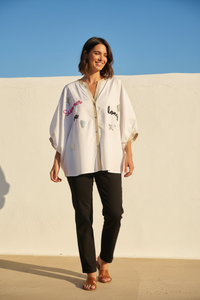 Chemise Summer Long — pantalon noir