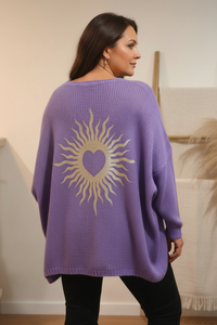 Pull Oversize Parme - même pose