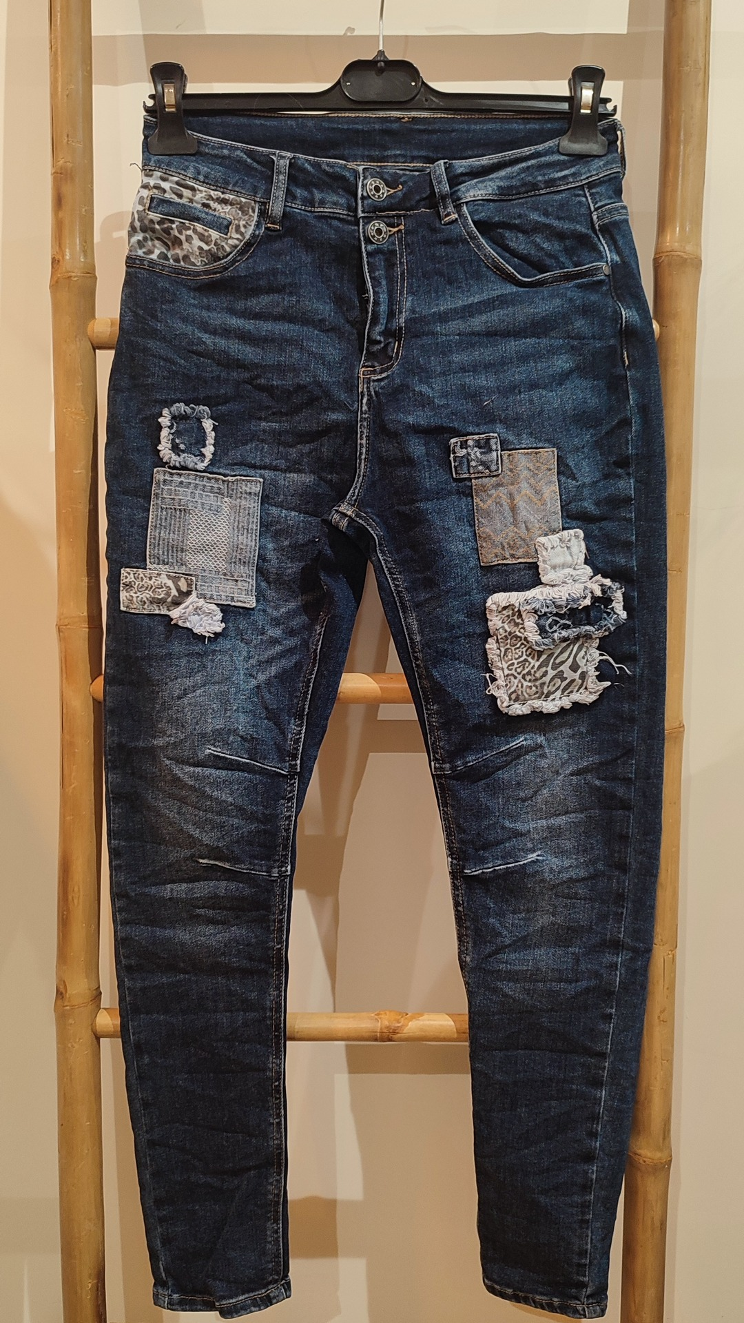 Jean Bleu à Empiècements OLSO