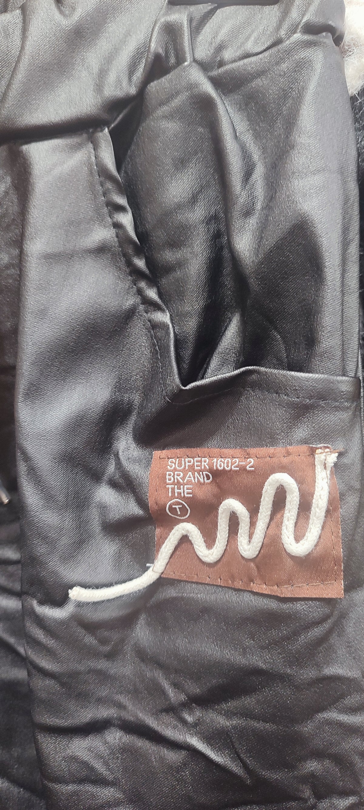 Pantalon Simili Cuir Noir à Cordon Léopard SANDRO