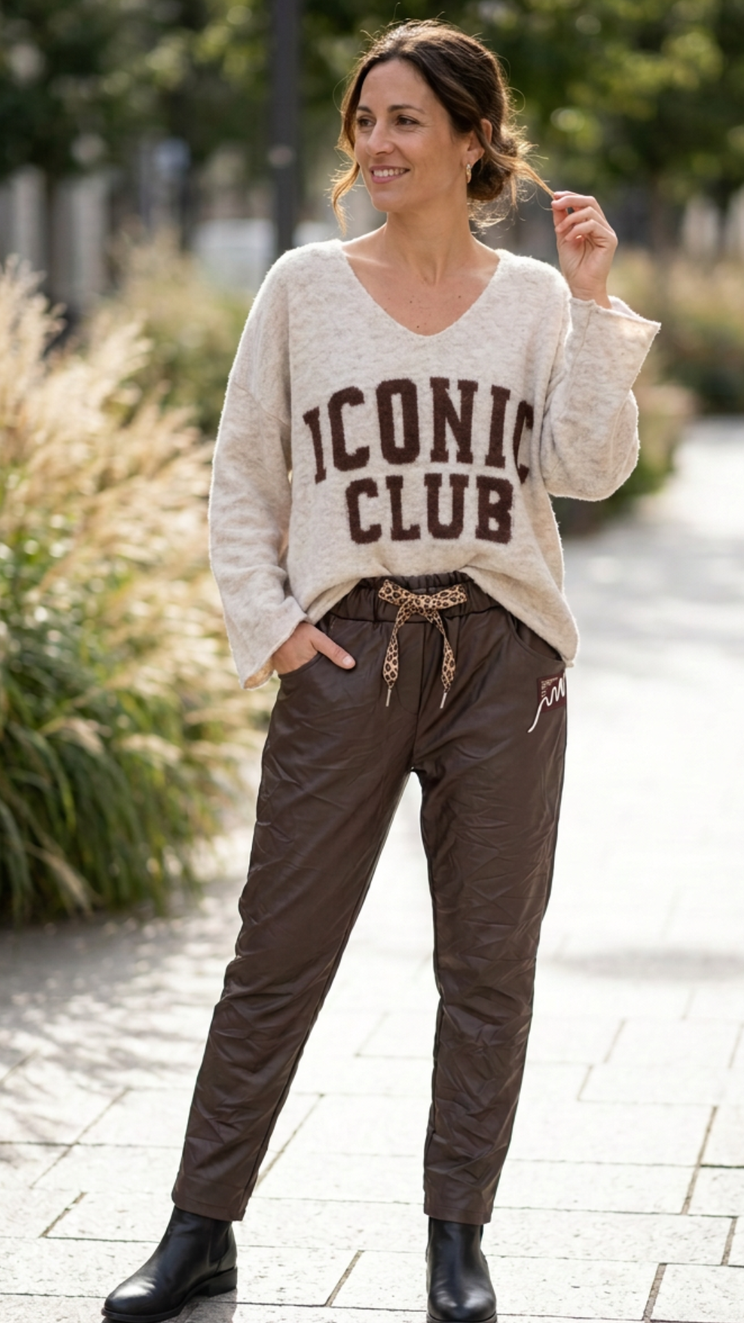 Pull  Beige Chiné "ICONIC CLUB"