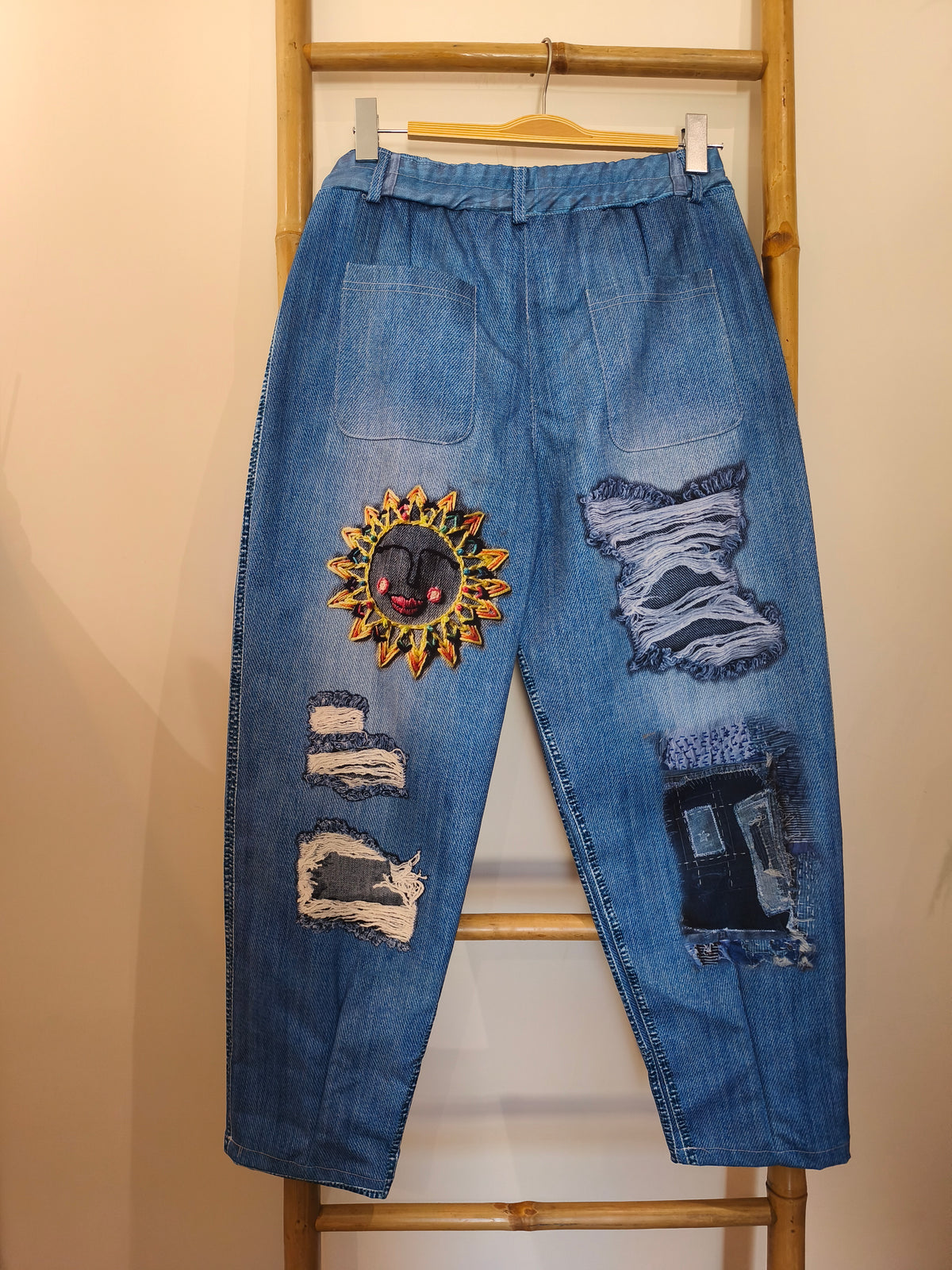 Pantalon Effet Jean à Imprimés JERRY