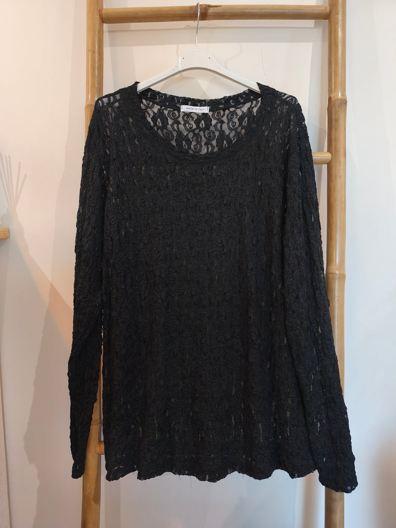Top Long Dentelle Noir GENA