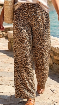 Pantalon Palazzo Imprimé Léopard MARA