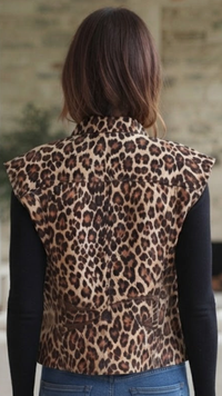 Gilet Sans Manche Léopard Style Officier HERA