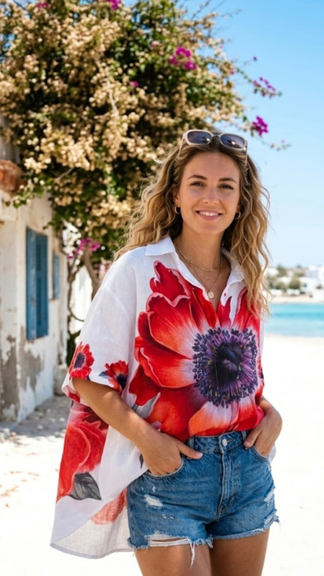 Chemise Blanche Oversize Imprimé COQUELIQUOT