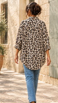 Chemise Oversize Effet Bouffant Léopard MAEVA