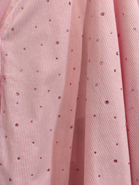 Chemise Poncho Rayée Rose et Blanc à Strass SIENA