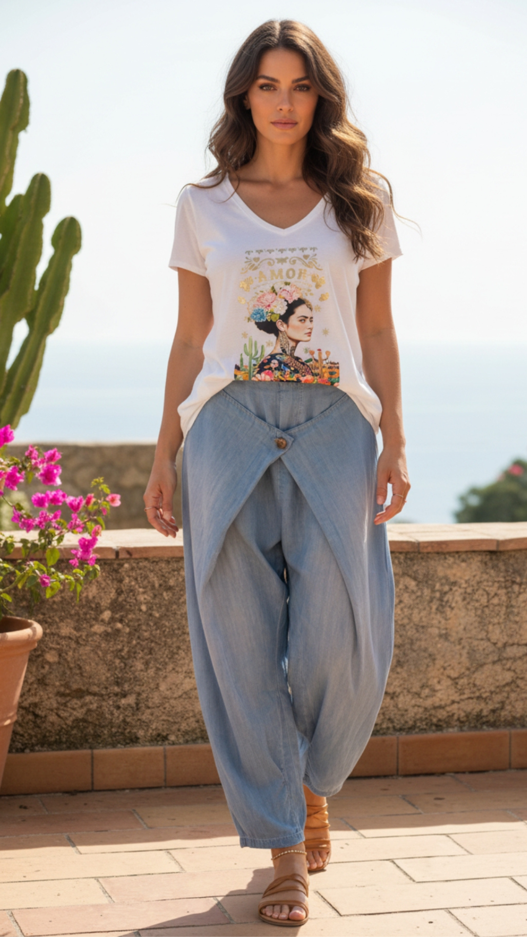 Pantalon Sarouel Croisé Tencel NATY