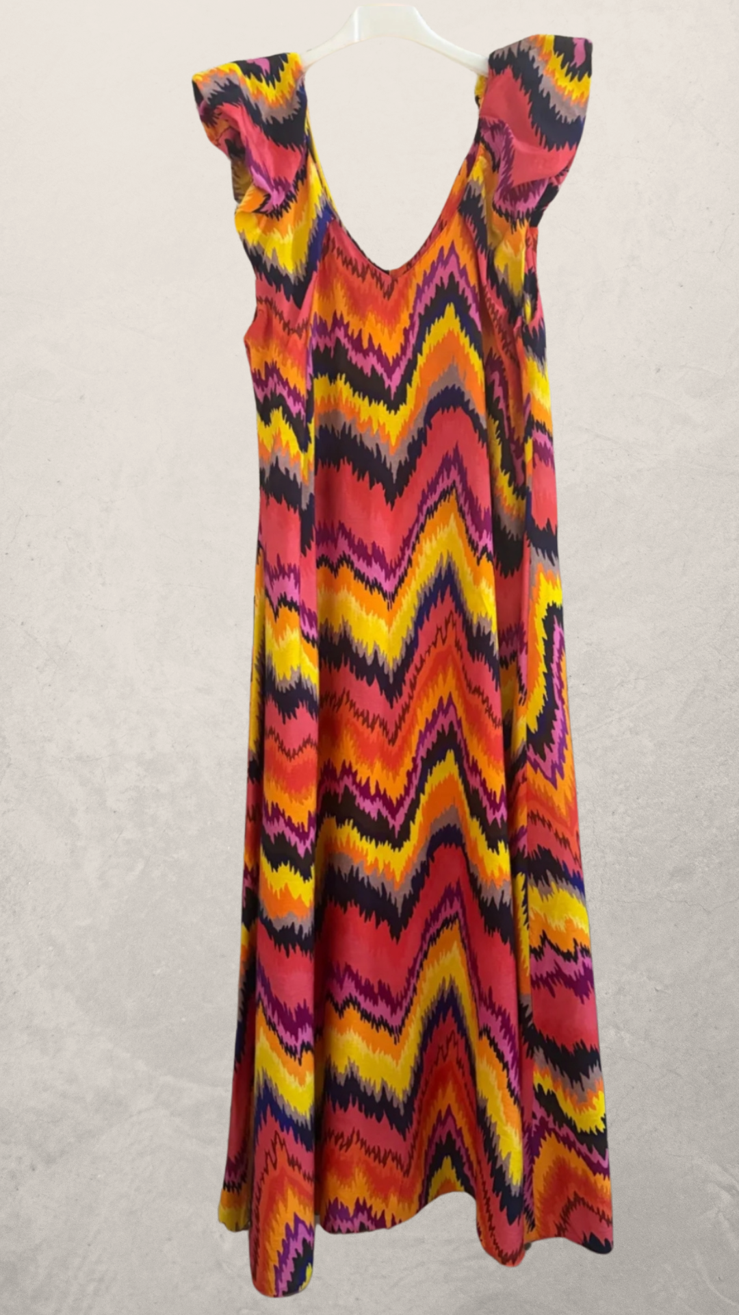 Robe Multicolore à Manches courtes Bouffantes LYDEN