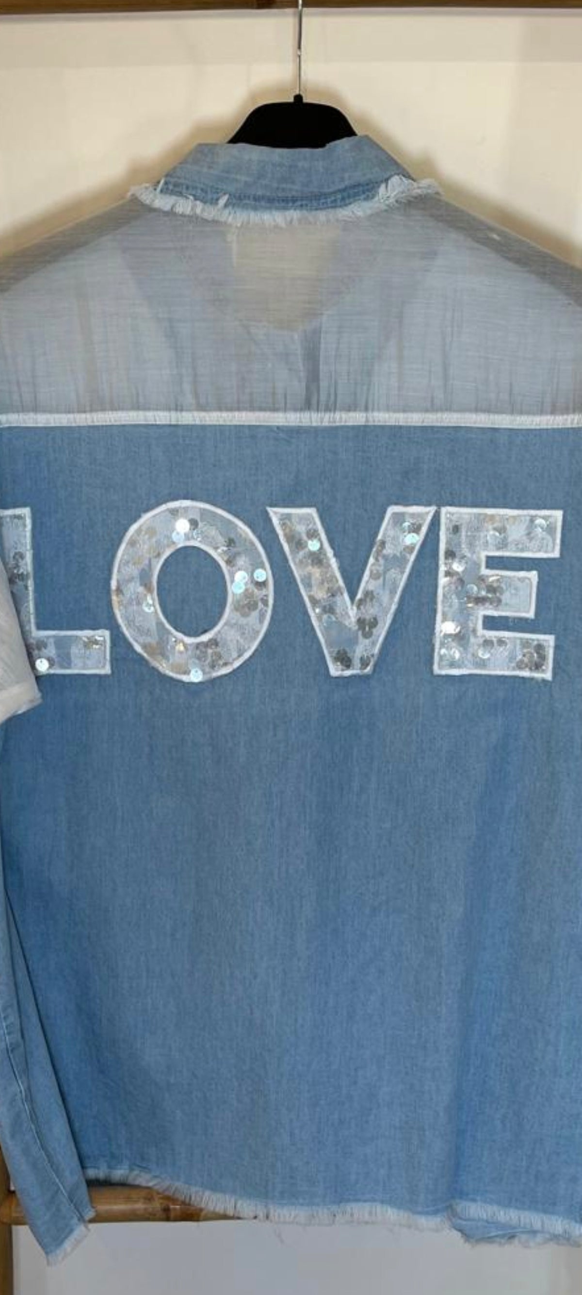 Chemise Tencel et Voile Blanc LOVE