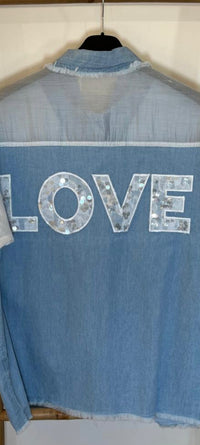 Chemise Tencel et Voile Blanc LOVE