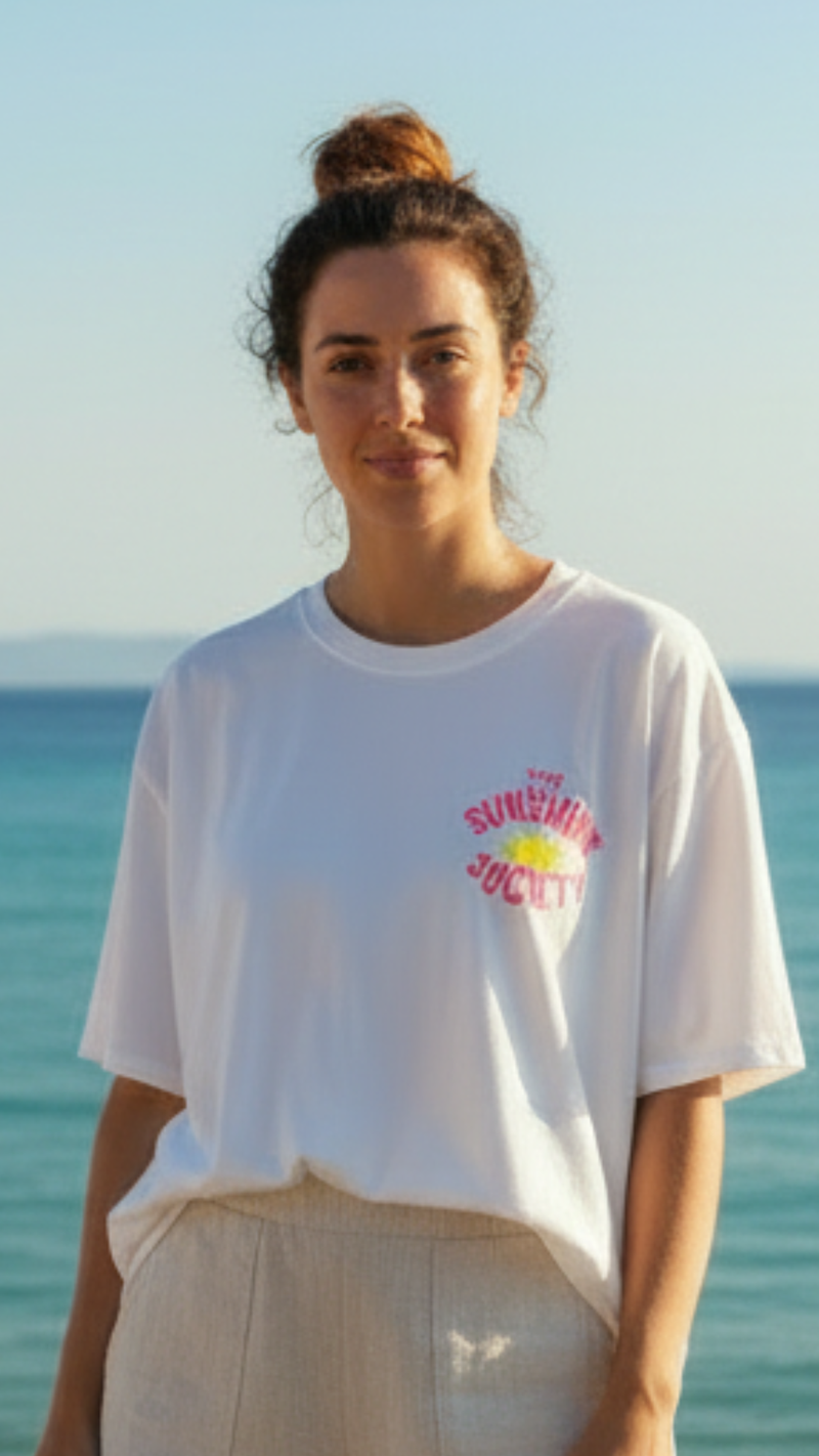 Tee-Shirt Blanc "THE SUNSHINE"