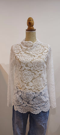 Top Blanc Dentelle VALOU