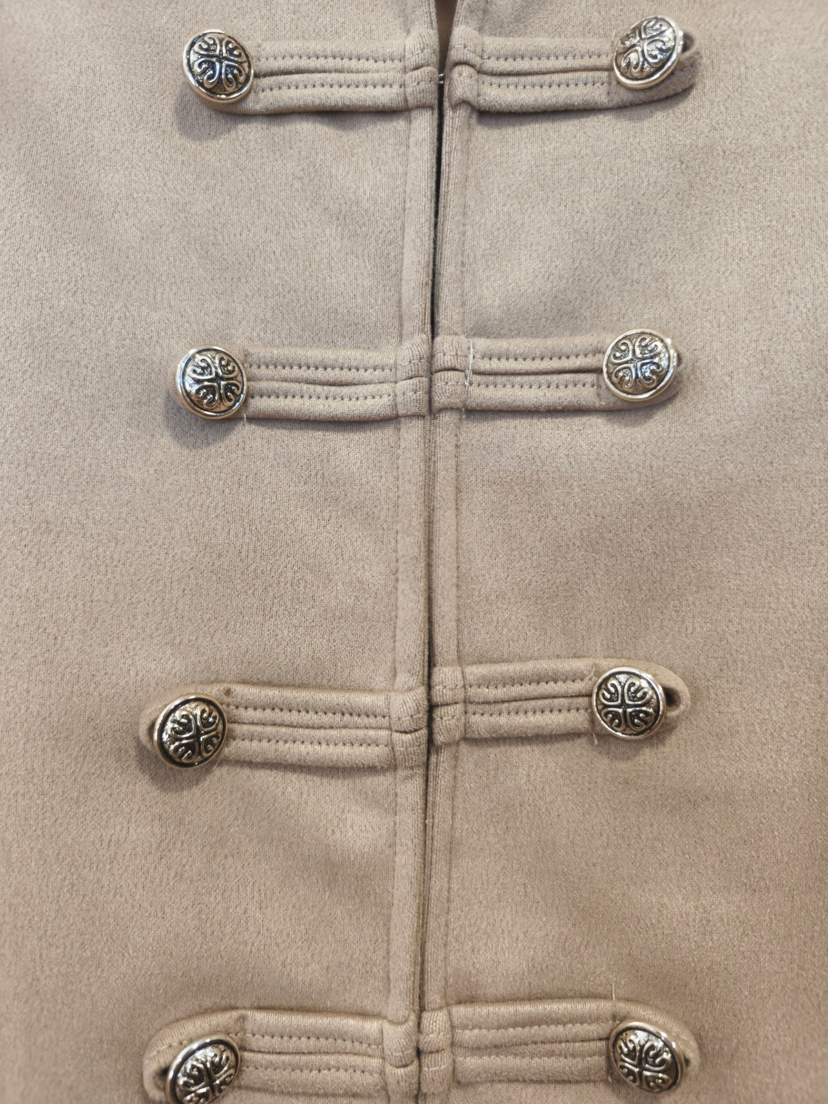 Veste en Suédine Beige Style Officier RACHEL