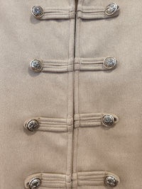 Veste en Suédine Beige Style Officier RACHEL