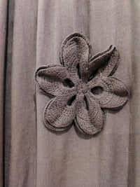 Pantalon Fluide Chocolat à Fleurs Brodées GOA