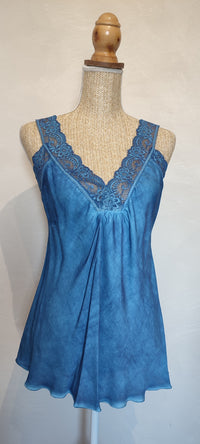 Top à Bretelles Bleu Roi Dentelle SALLY