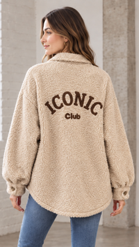 Veste en Bouclettes Beige ICONIC