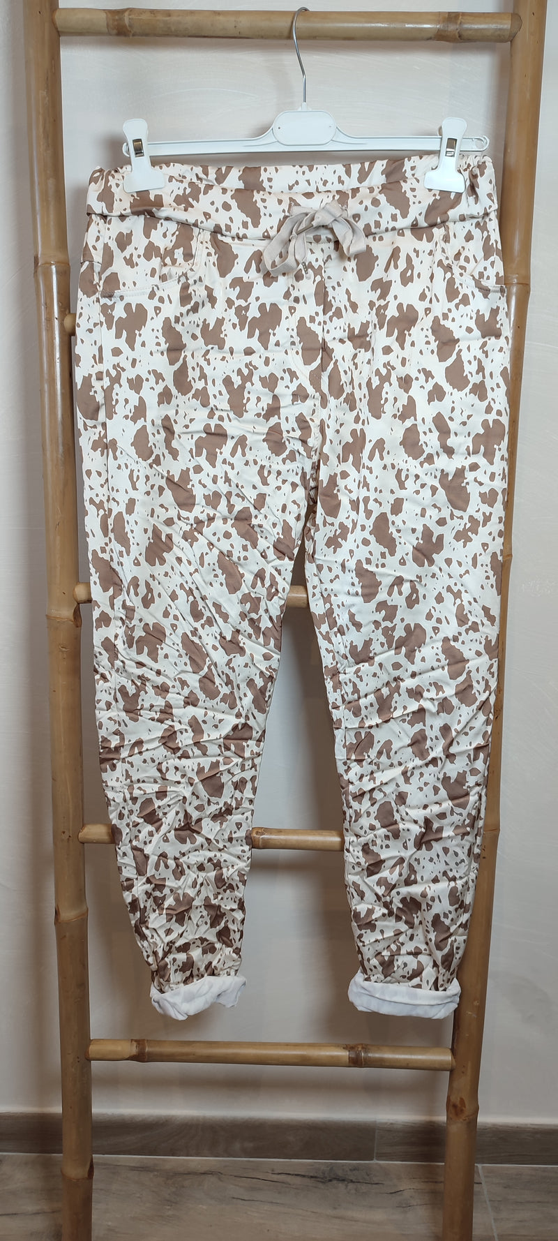 Pantalon Blanc et Imprimé Beige JAÏ