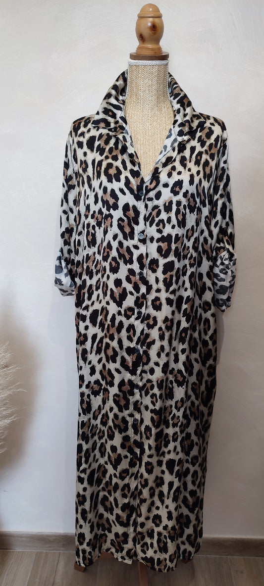 Robe Chemise OLIVIA Motif Léopard