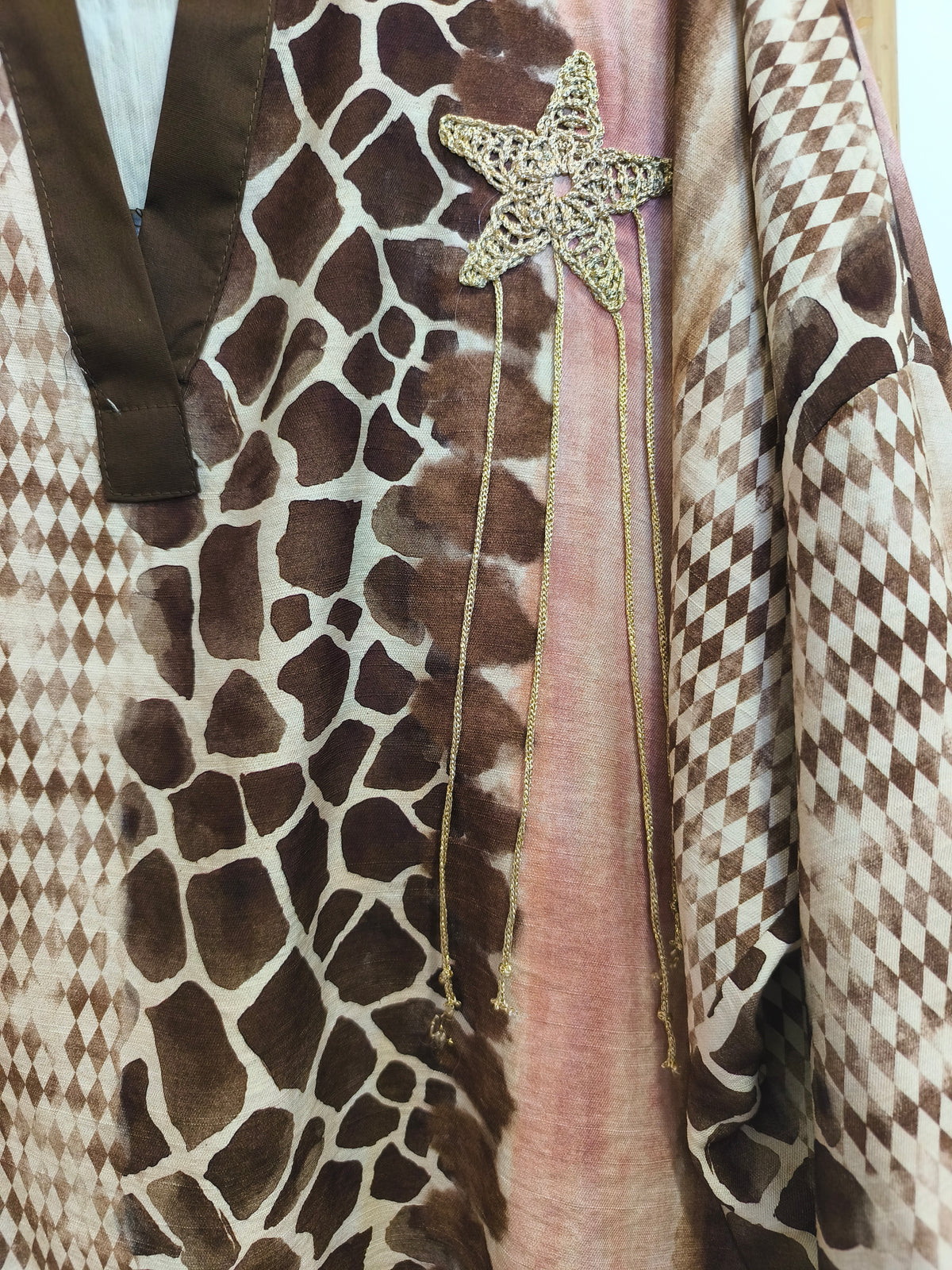 Blouse Oversize Imprimé Animalier Nuancé Rose DUNE