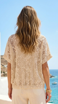 Blouson Dentelle Beige ALBA