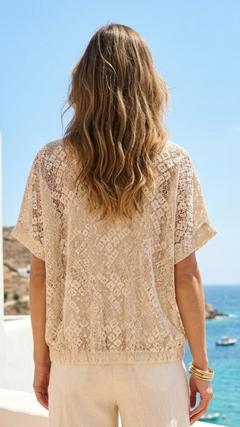 Blouson Dentelle Beige ALBA