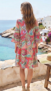 Robe Rose Fuschia à Motif Bohème ELSA