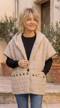 Veste Oversize Matelassée à Motif Oeil JANNA