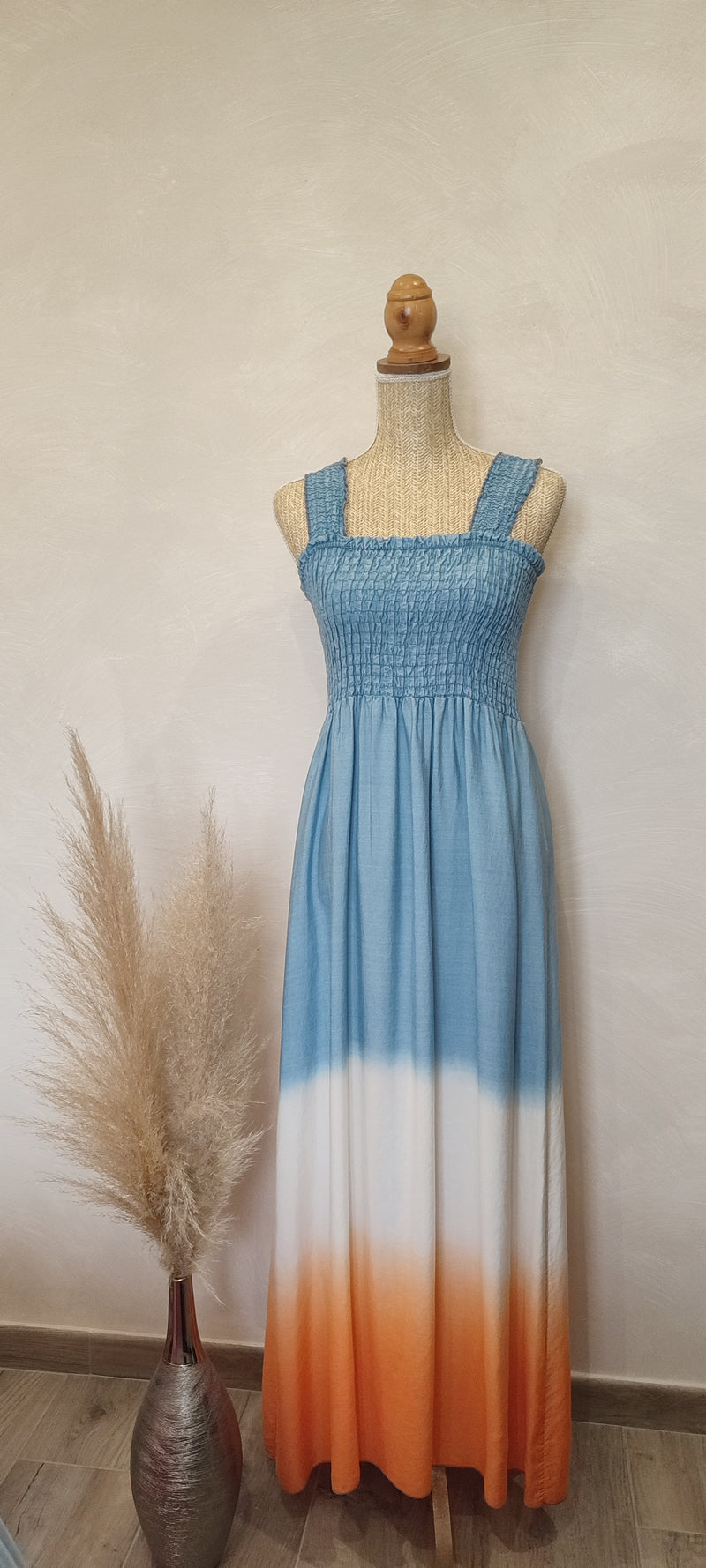 Robe Longue Tie & Dye Orange KATE