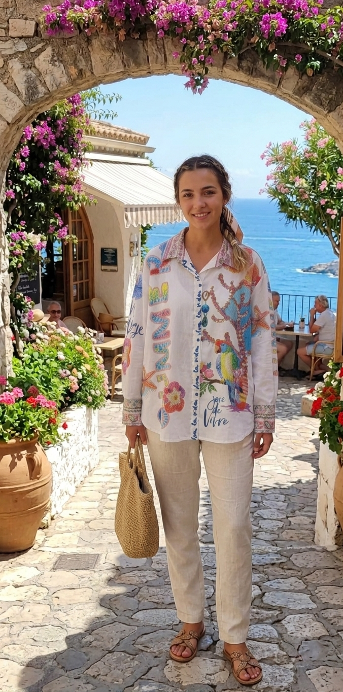 Chemise Blanche à Imprimé Floral SUMMER