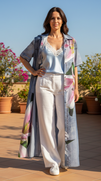 Robe Chemise Longue à Motif Floral TAMARA