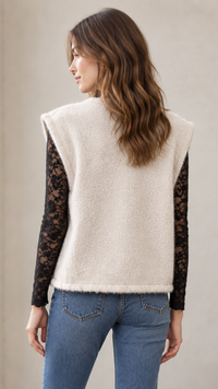 Gilet Ecru Sans Manches ARNO
