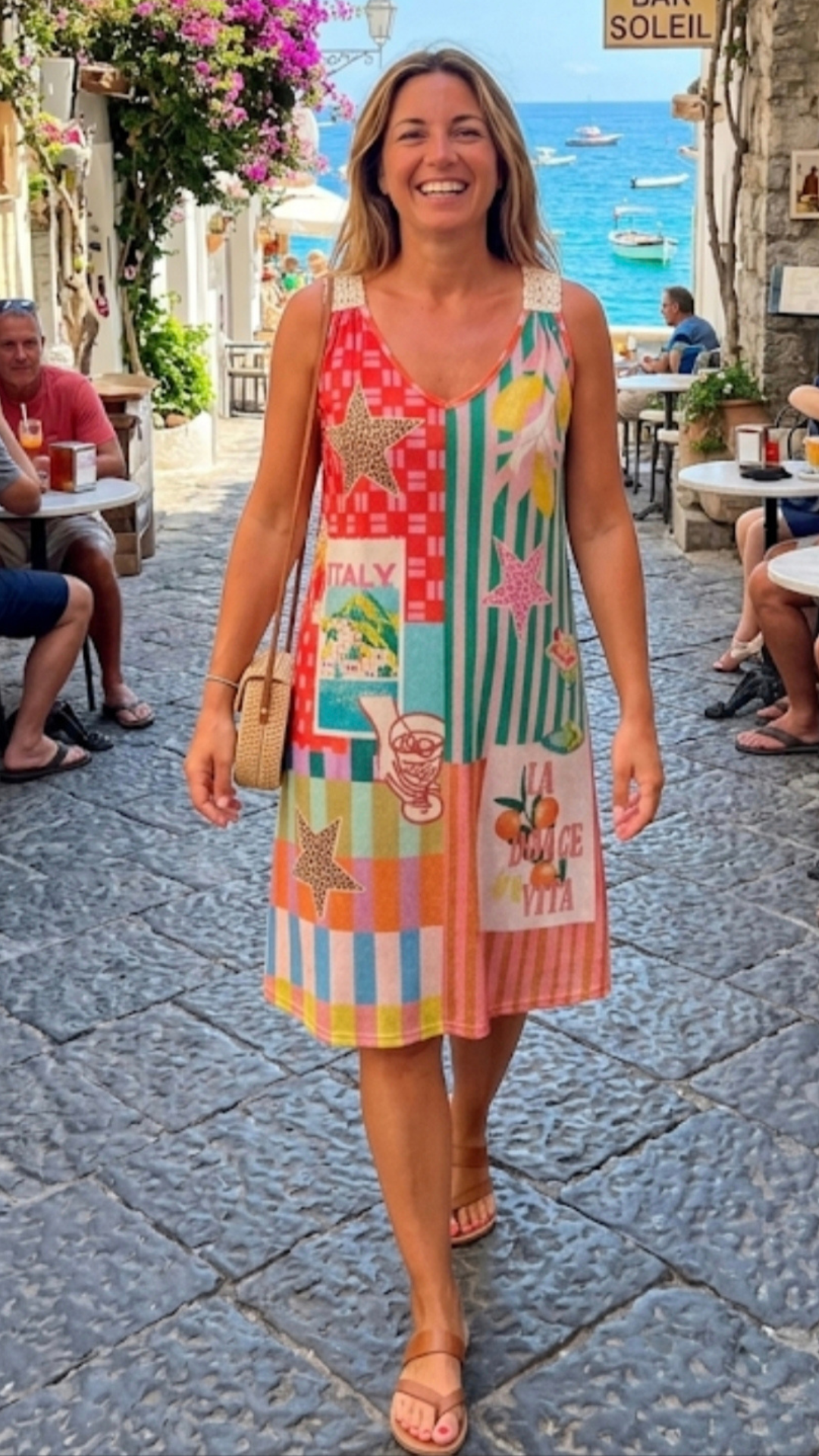 Robe Lurex à Bretelles Crochet "LA DOLCE VITA"