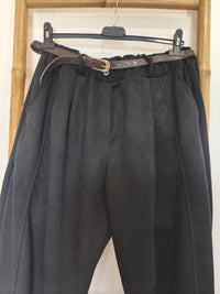 Pantalon Noir en Suédine ALBAN