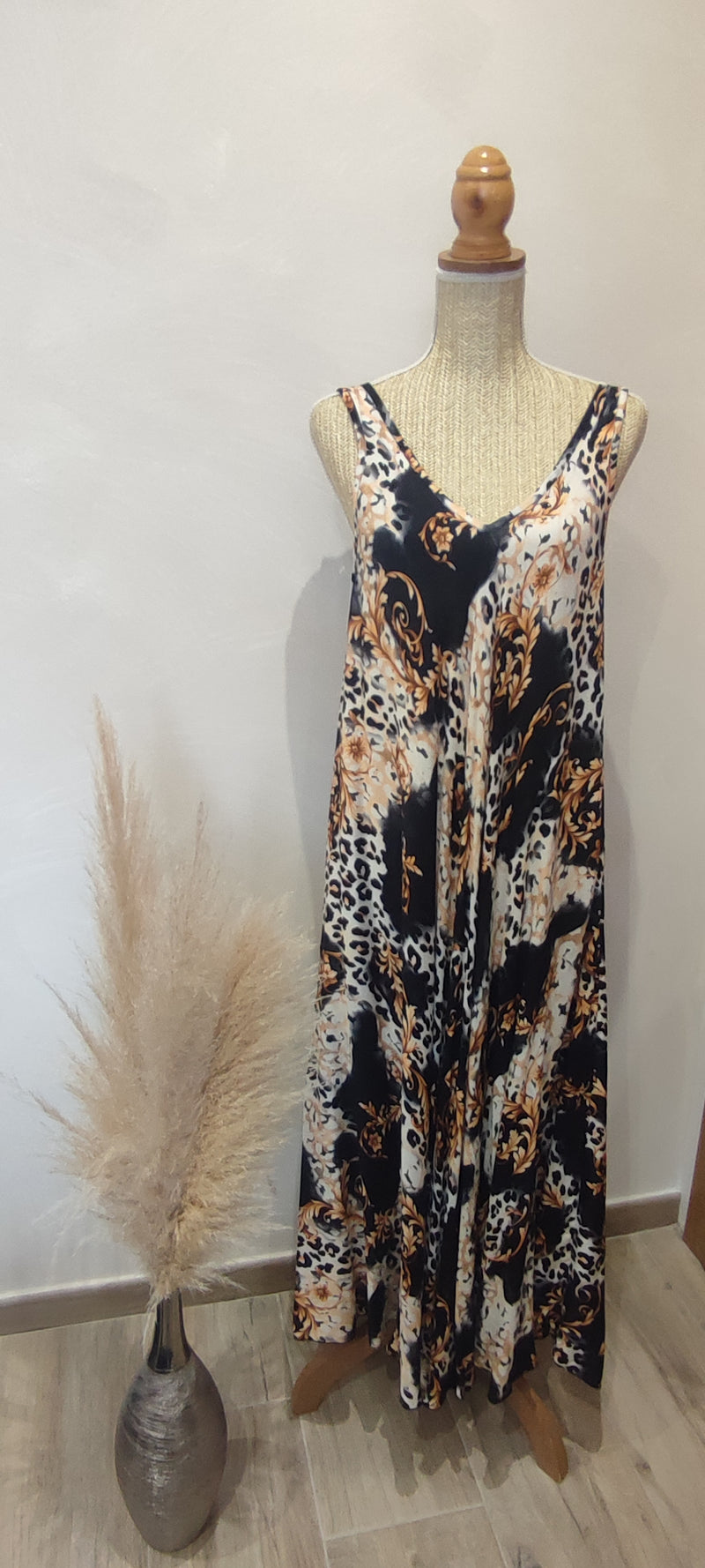 Robe Longue Evasée à Imprimé Bohème EVA